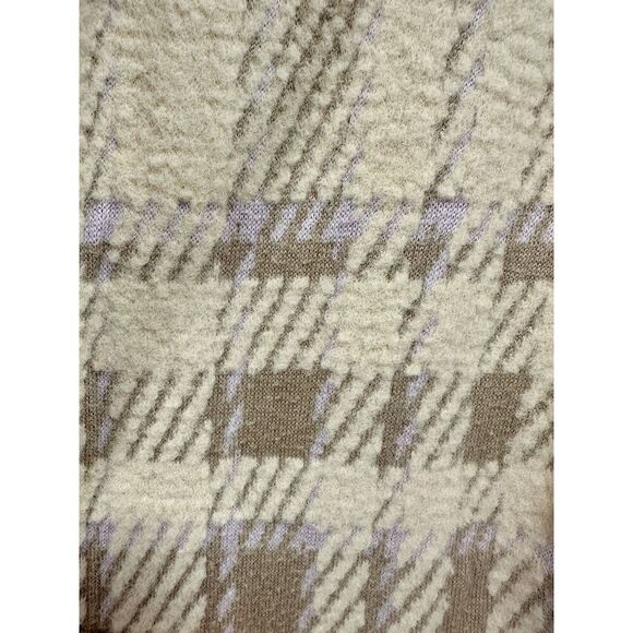 Ann Taylor Plaid Jacquard Coatigan - Super Soft - Beige & Taupe - M Petite - Picture 5 of 5